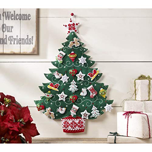Bucilla Nordic Baum Advent Kalender-Applikation aus Filz – Ansicht 2