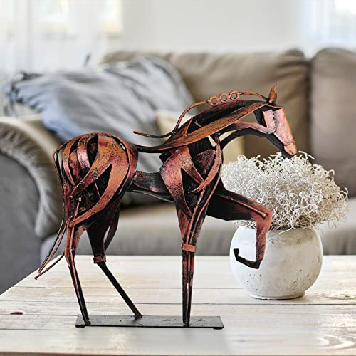 Metal-Horse-Statue-Decor-Handmade-Strong-Modern-Horse-Sculpture-Handicraft-Rustic-Metal-Statue-Decorations-Gift-for-Home-Office-Desk-Figurine-Pearl-Brown Metal Horse Statue Decor Handmade Strong Modern Horse Sculpture Handicraft Rustic Metal Statue Decorations Gift for Home Office Desk Figurine Pearl Brown