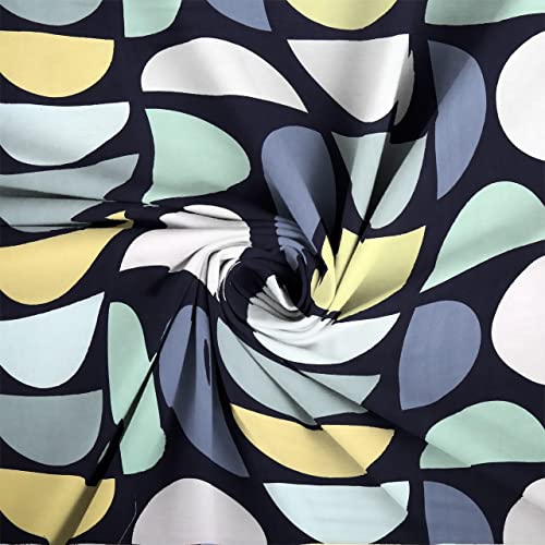 Image of NEW LEAF Premium Cotton Elastic Fitted Bedsheets with 2 King Size Pillow Covers | Double Bed with All Around Elastic 180 TC Supersoft | Size - 72 King Sizex78+10 inches | Midnight Pastel Abstract
