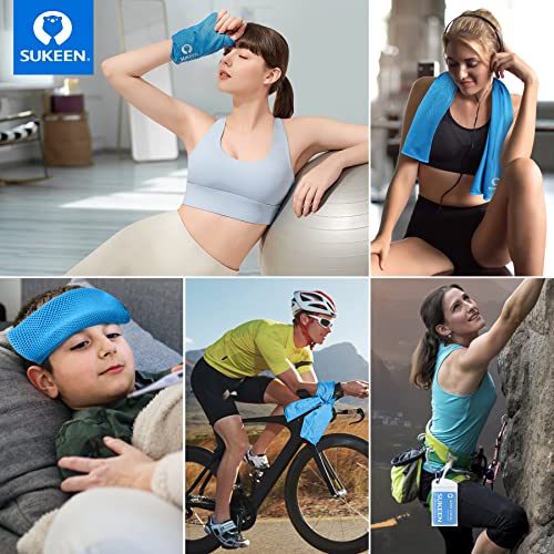 Image of KUEN [4 Pack] Cooling Towel (40 inchx12 inch), Ice Towel, Soft Breathable Chilly Towel, Microfiber Towel for Yoga, Sport, Running, Gym, Workout,Camping, Fitness, Workout & More Activities