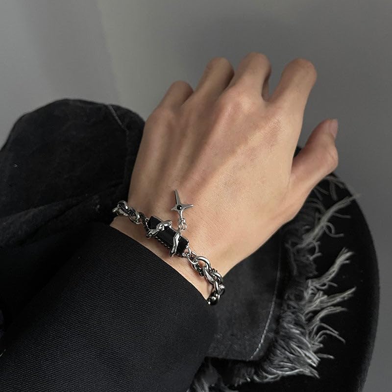 Image of Salty Alpha Anti Tarnish Bracelet for Men | Hand Bands for Boys | Wrist Bracelets for Man | Fashion Jewellery Accessories | Stylish Minimal Jewelry | Gift for Marriage, Birthday, Anniversary