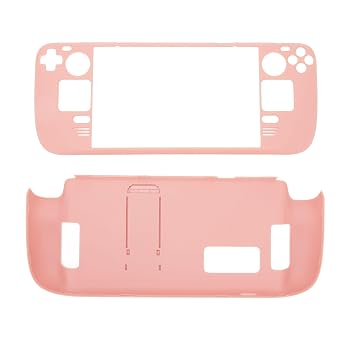 Obetuens Kickstand Case for Steam Deck Full Defense, Shockproof, Fingerprint Proof, Ergonomic Protective Cover with Stand for Steam Deck Console Rose