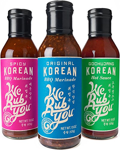 Korean Sauce Variety Pack - Gochujang Gluten-free Hot Sauce, Original & Spicy Bulgogi Kalbi (Galbi) Marinade