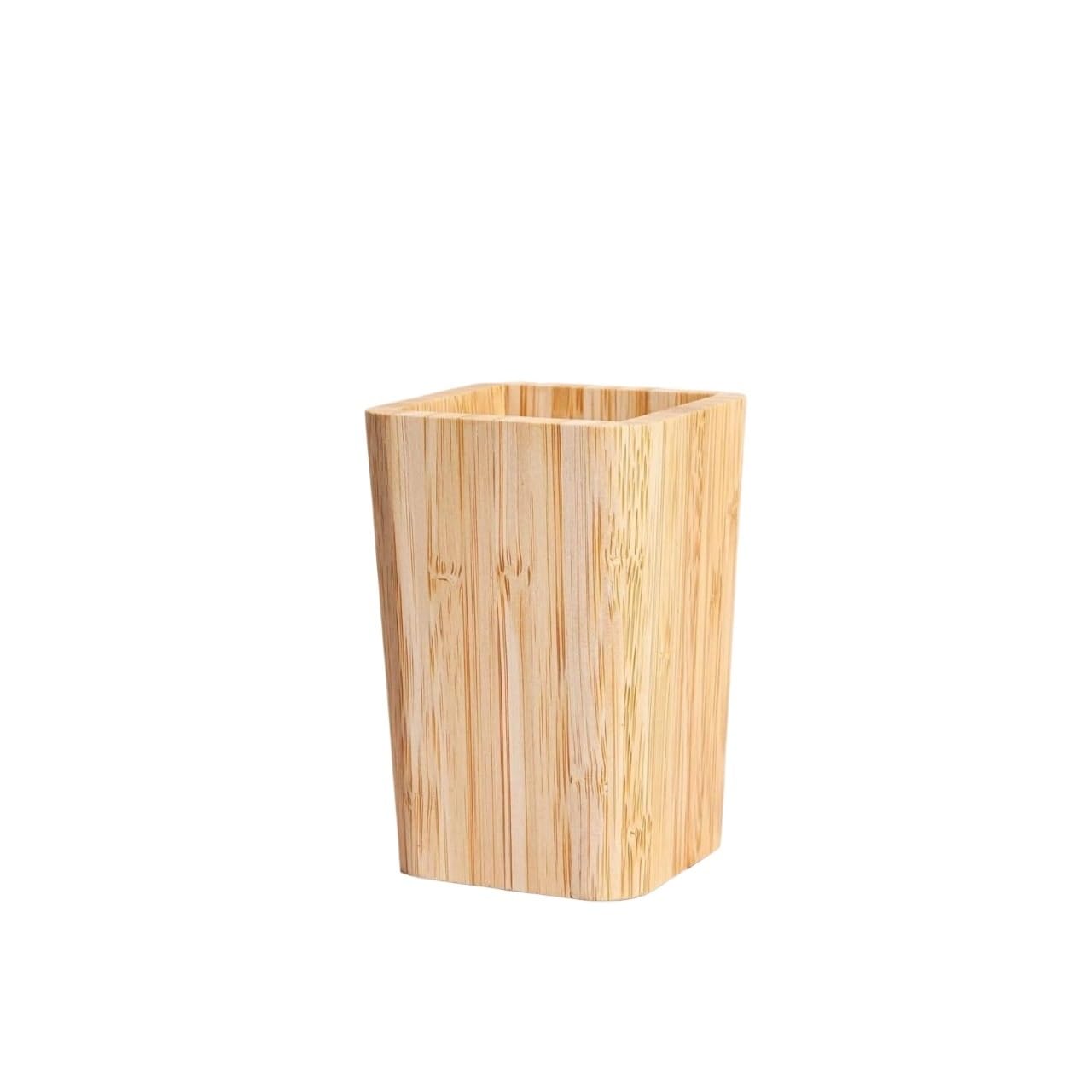 Set di dispenser di sapone, Set di accessori da bagno in legno di bambù, dispenser for sapone, portasapone, porta scopino, accessori da bagno in legno massello di bambù(Toilet-brush Holder)