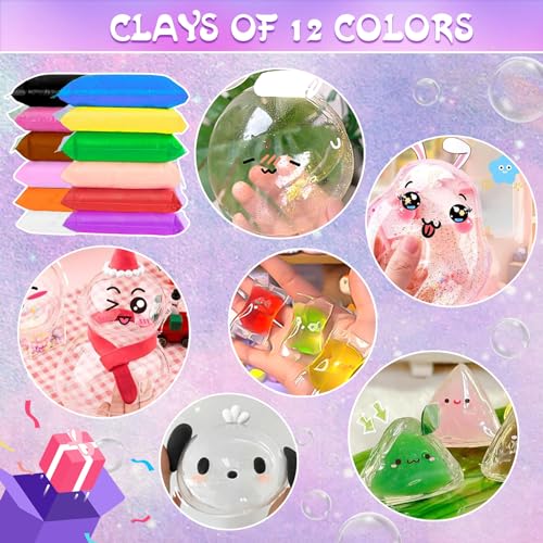 Nano Tape Bubble Kit für Kinder - 67 Pcs DIY Nano Tape Bubble Set, Squishy Spielzeug Bastelset, Super elastische Nano Klebebänder für Stressabbau und Spaß, Fidget Toys and Party Favors Geschenke