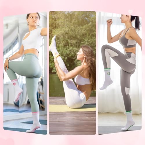 Image of Pilates Grip Yoga Socks for Women Cute Non Slip Socks