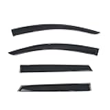 HYPER GLORY Side Window Deflectors, Compatible with 2023-2025 Subaru Solterra & Toyota bZ4X,Tape on Slim Style Smoke/Tinted Acrylic, 4PCS, Window Rain Shields