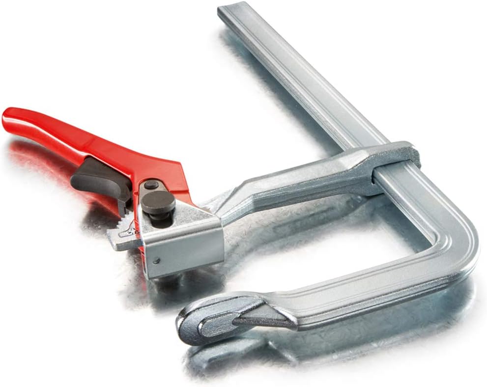 BESSEY KliKlamp Series Ratchet Action Lever Clamp - 8-Inch -KLI3.008 - Fast Action, Heavy Duty Clamps for Woodworking, Carpentry, & Cabinetry - Professional Grade for DIY and Home Improvement