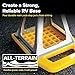 Camco RV Stabilizing Jack Pads - Features Interlocking Design & Includes Handy Strap for RV Storage and Organization - Molded of Strong UV Stabilized Polypropylene - 4-Pack (44595)