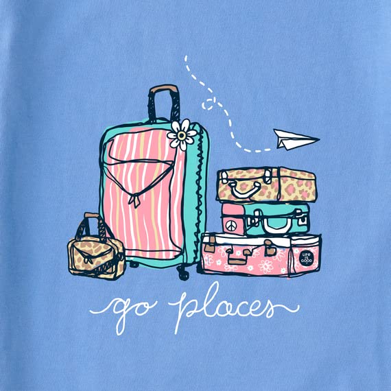 Life is Good Women's Go Places Luggages Short Sleeve Crusher Tee2