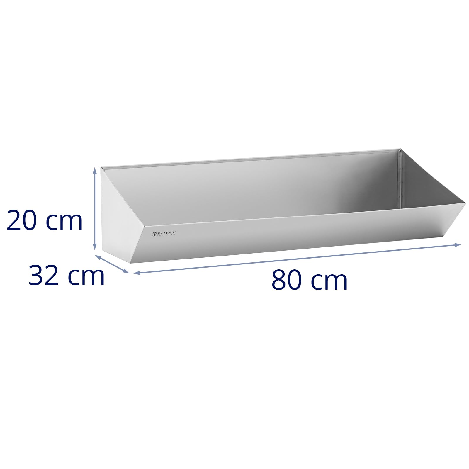 Royal Catering RCFT-800 Bac à frites - inox - 80 x 30 cm - compatible lave-vaisselle - Royal Catering Bac de salage Réserve-frites inox