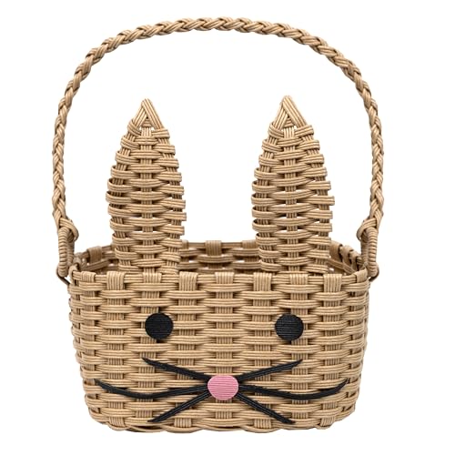 Talking Tables Bunny Easter Basket Bunny Shaped Egg Basket for Kids - Recycled Paper Eco Friendly - Suitable for Boys & Girls - Perfect for Easter Egg Hunt & Toy Storage - 17x25cm