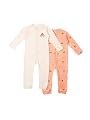 nauti nati Infants Pack of 2 Colourful Print Sleepsuit| Cotton | Age 0-2Years
