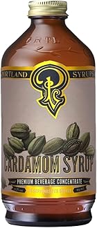 Portland Syrups Cardamom Syrup – Flavoring for Coffee, Lattes, Cold Brew, Macchiatos, Cocktails, & Desserts – Ideal for Drinks & Adding a Flavor to Any Beverage – 12 oz, 24 servings (Pack of 1)