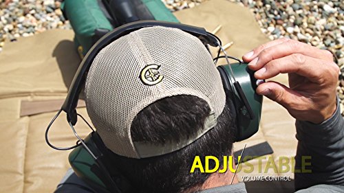image for Caldwell E-MAX - ADULT Green - Electronic 21 NRR Hearing Protection wi