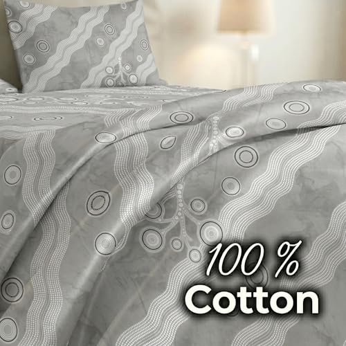 Image of Mafatlal 186 TC Metro Cotton Single Bedsheet | 90 x 60 Inch|Soft, Breathable & Lightweight | with Matching Pillow Cover| Iron Grey