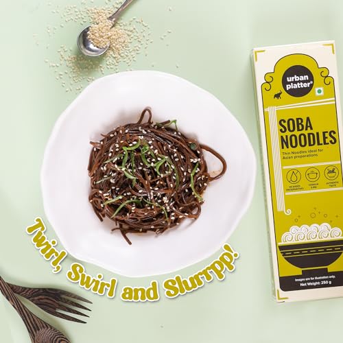 Image of Urban Platter Soba Noodles, 250g (Thin Buckwheat Noodles, Ideal for Asian Preparations, No Added Preservatives) (Pack of 3)