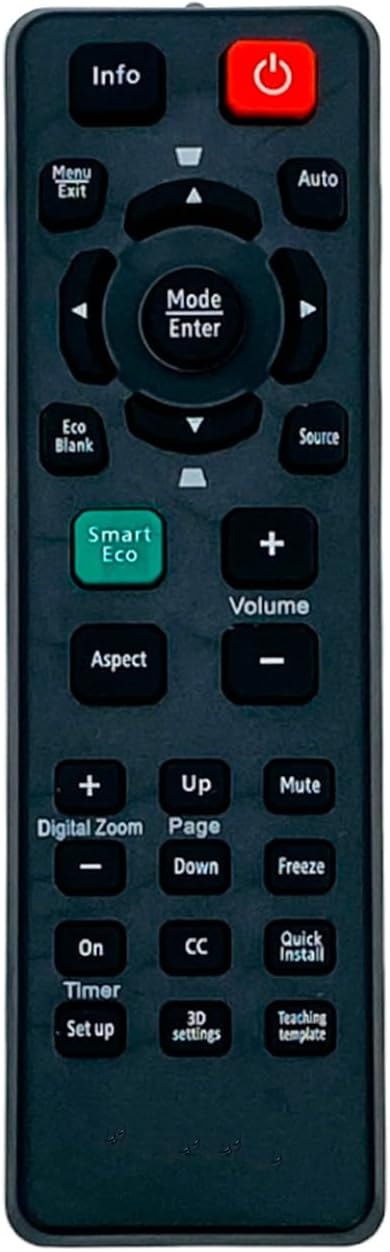 Replaced Remote Control Compatible for BenQ MX303D MS500 MW519 MP510 EP3735D+ TS500 SP830 MP721C Projector