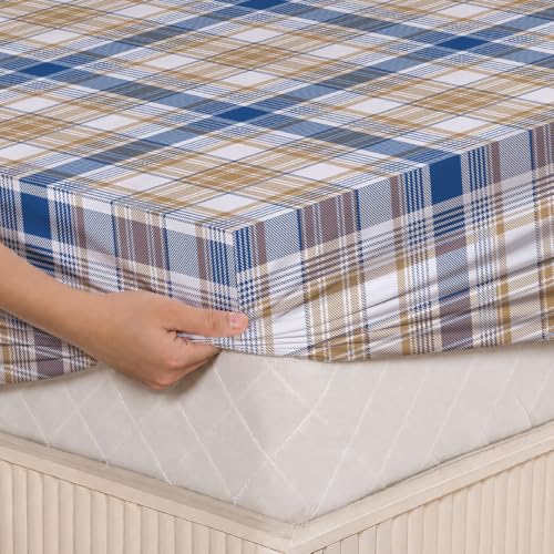 Image of LANE LINEN Symphony 100% Cotton 144TC King Bedsheet Set, 3 Piece, Printed