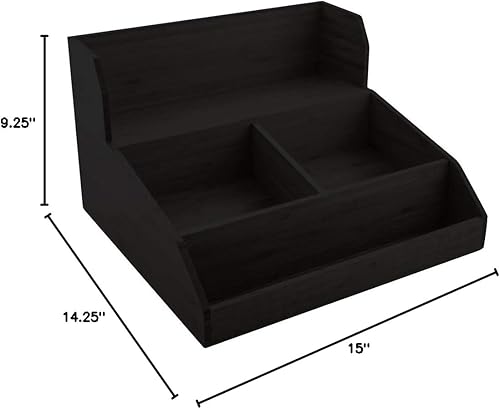 Miniatura 59 de Restaurantware - Organizador de condimentos de café de 9.5 x 4.25 x 2 pulgadas, 1 organizador rectangular de crema - 3 compartimentos, resistente a