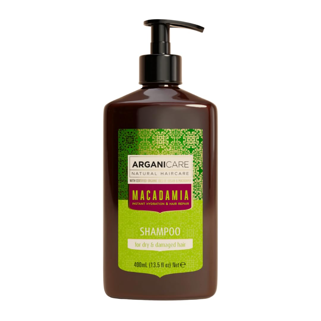 Arganicare | Macadamia range | REPAIR SHAMPOO | With organic Macadamia oil | Cleans & Protects | Fight against split ends | High hydration | 400mL