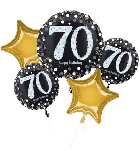 Ballons Anniversaire 70 ans pour Décoration de Salle et Fête de Famille Amscan