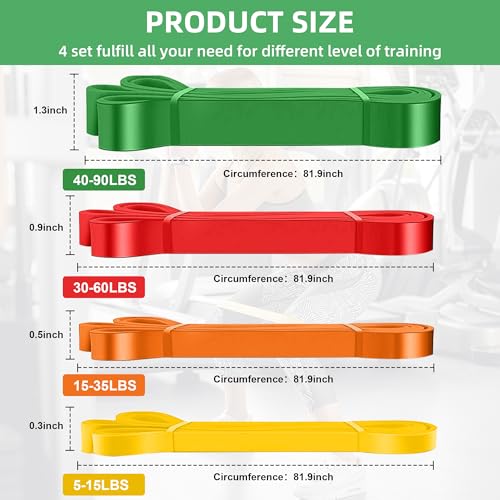 Image of Resistance Bands,Exercise Bands,Workout Bands,Resistance Bands Set for Legs,Pull Up Bands,Stretch Bands for Exercise,Muscle Training, Physical Therapy, Shape Body, Men Women