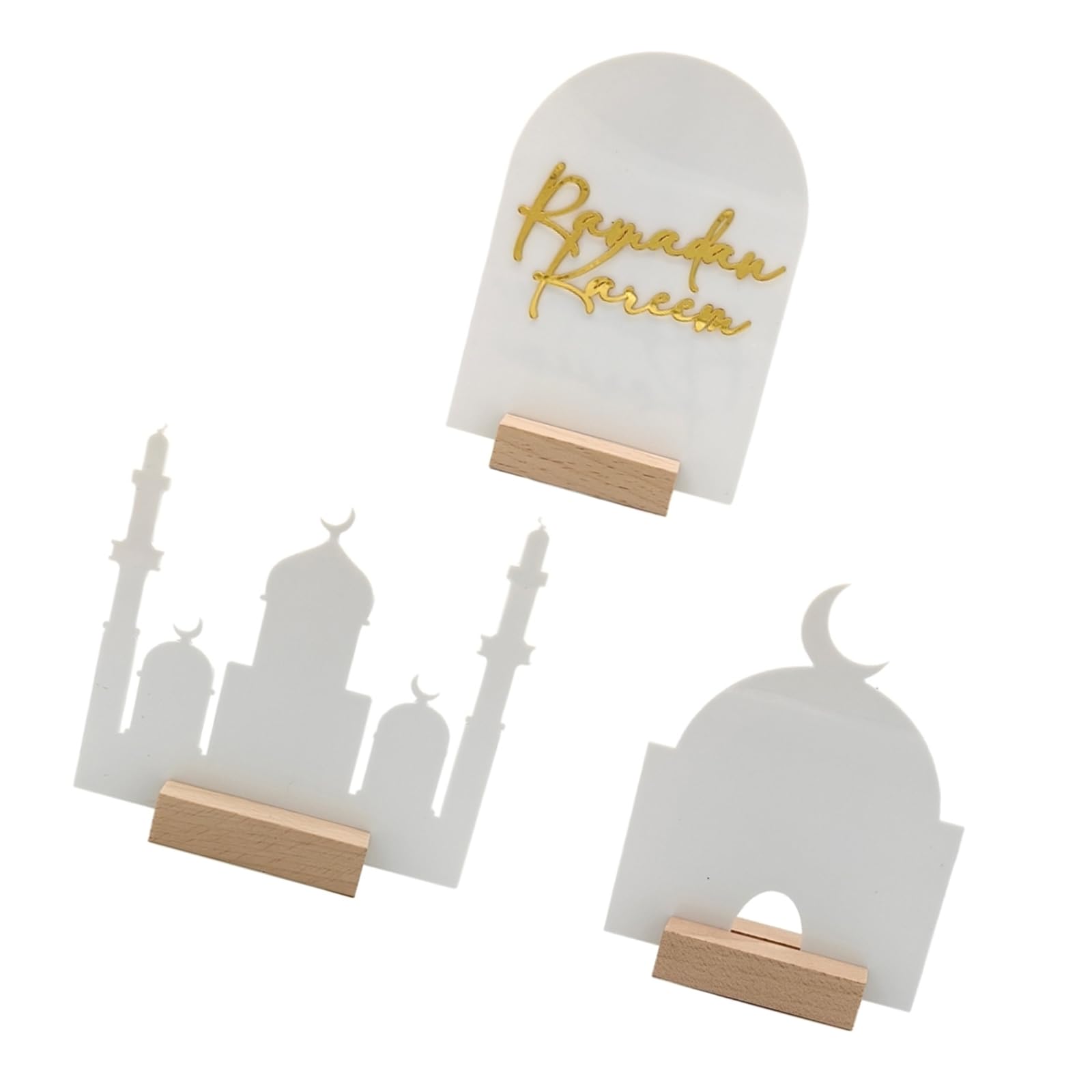 ljhnba Modern Acrylic Mirrored Centerpieces Set of 3 Ideal for Cultural Celebrations Cultural Celebration Displays