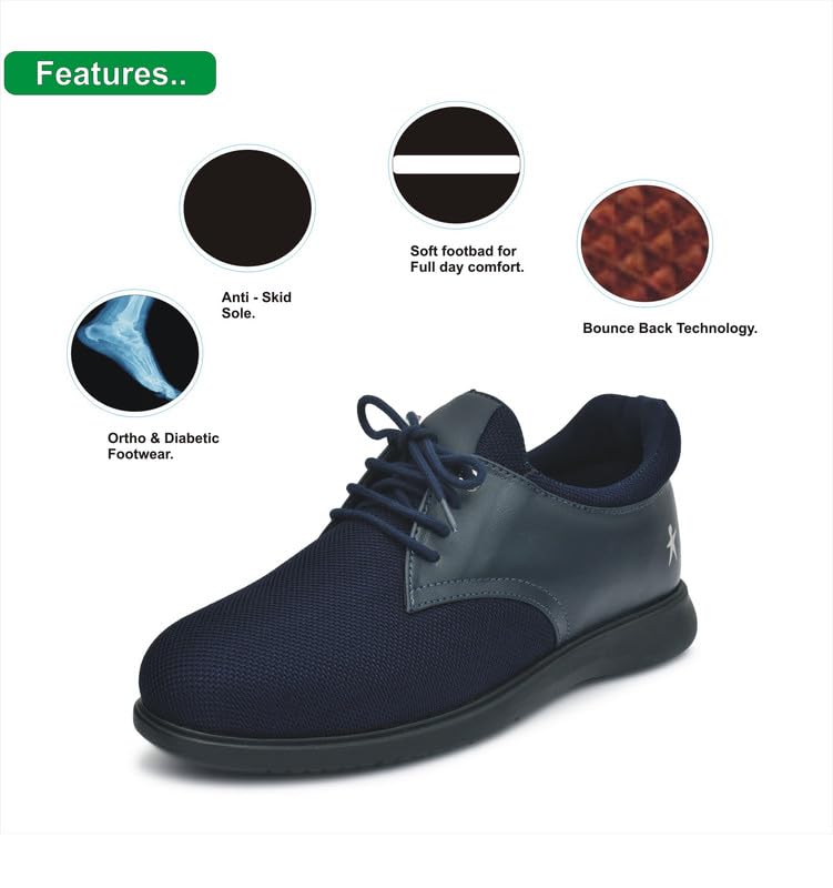 Image of HEALTH FIT Orthopedic & Diabetic Sports Shoes Breathable Soft Sole Ultra-Lightweight Shoes Without Laces for Men's 1727