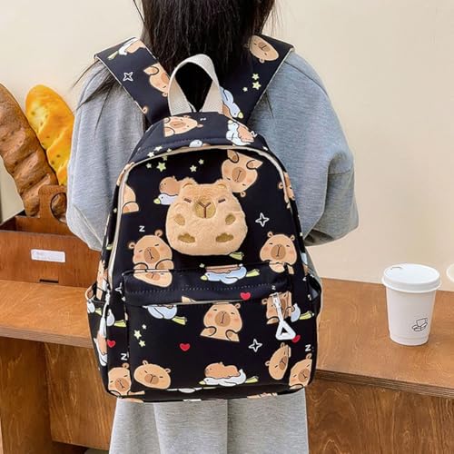 Sac à dos capybara drôle pour ordinateur portable étudiant et garçons filles - 5