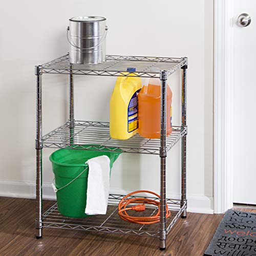 Honey-Can-Do Shf-01903 Adjustable Storage Shelving, 250-Pounds Per Shelf, Chrome, 3-Tier, 24Lx14Wx30H #TOP1