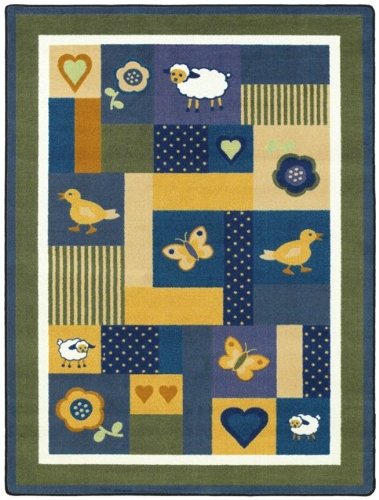 Baby Love Bold 7 ft.8 in. x 10 ft.9 in. WearOn Nylon Machine Tufted- Cut Pile Just for Kids Rug