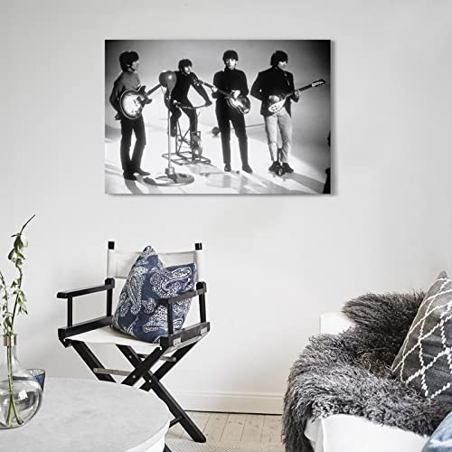 SHUPSY Poster décoratif sur toile The Beatles Star Black and White Fan Art – Impression moderne pour chambre à coucher – 50 x 75 cm - Les Beatles, Paul McCartney, John Lennon, RIngo Starr, George Harrison SHUPSY Poster décoratif sur toile The Beatles Star Black and White Fan Art - Impression moderne pour chambre à coucher - 50 x 75 cm – Image 6