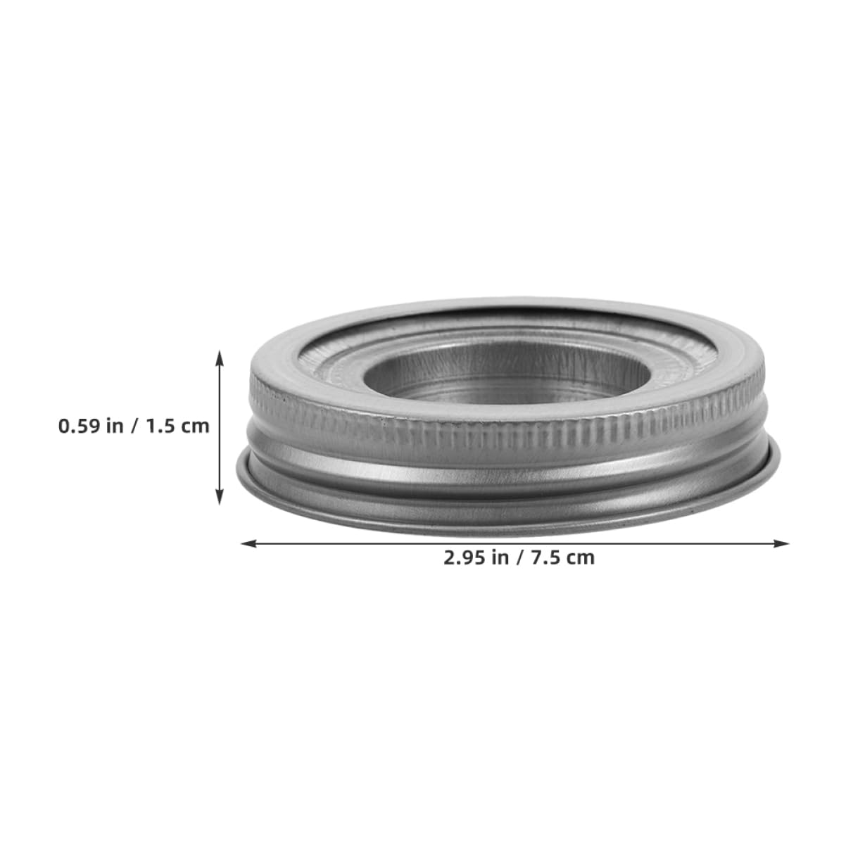 Happyyami 1 Set Jar Lid Insert Stainless Steel Candle Holder for Regular Mouth Jars Stable Design for Multiroom Use for Bathroom Patio