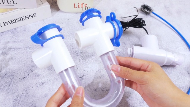 Gulfmew 3/4 Inch Condensate Trap And SS1 Overflow Float Switch Kit For HVAC Systems – Prevents Water Damage, Easy Install, Includes Brush