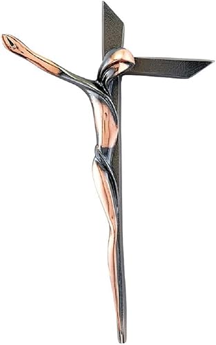 Creative Brands JC-807-C Crucifijo con cruz serpentina, 9.25 pulgadas de altura, cobre