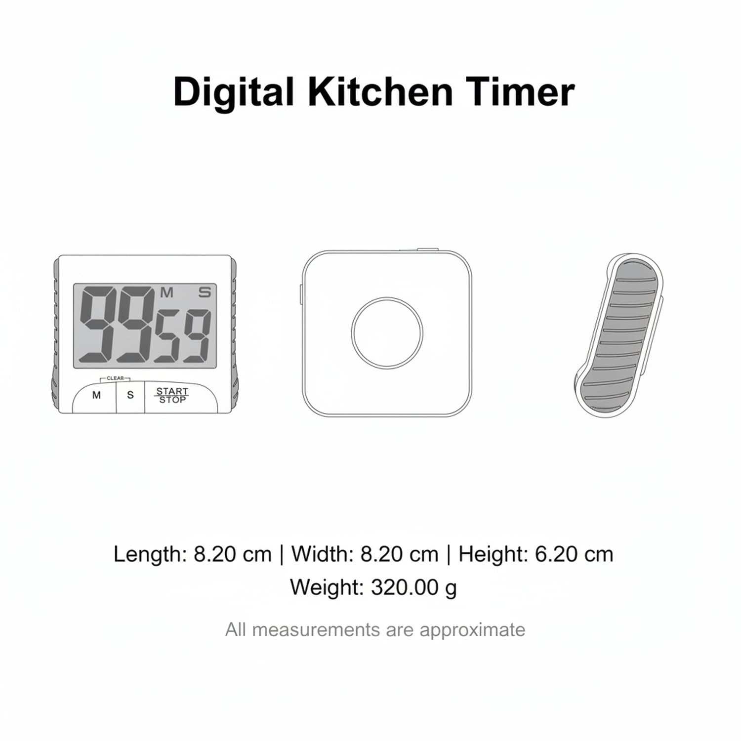 Timer da Cucina Digitale, 1 PC