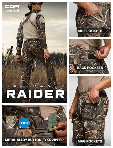 Image of CQR Men's Tactical Pants, Water Resistant Ripstop Cargo Pants, Lightweight EDC Work Hiking Pants, Outdoor Apparel