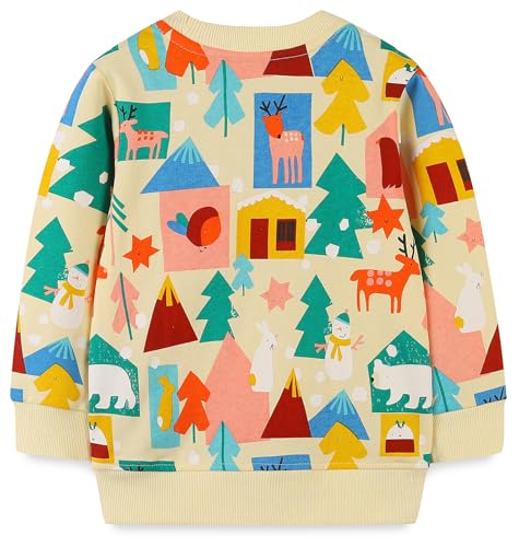 Image of Hongshilian Unisex Kids Cute Cartoon Cotton Sweater Shirt