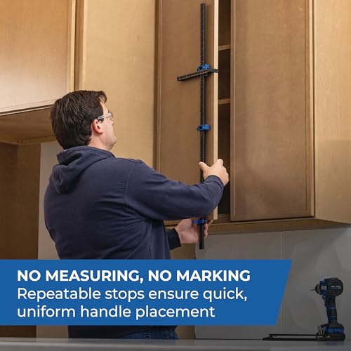Image of Kreg Cabinet Hardware Jig Pro XL - Flexible Large or Compact Hardware Mounting - Convertible Bar System - Repeatable Stops & Modular Design - KHI-PULLPROXL