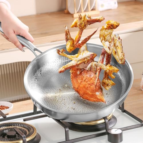 Poêle antiadhésive en titane compatible induction avec couvercle - 6