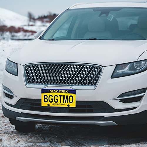 Bggtmo License Plate Bracket Holder- Front License Plate Mounting Kit, Universal Bumper Car Tag Frame Mount Adapter With Stainless Steel Screw Cap, Cable Ties #TOP6