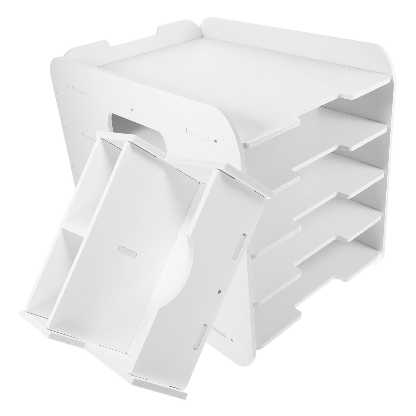 ARTIBETTER Stapelbarer Datei Organizer 5-lagig aus Kunststoff A4 Dokumentenablage Wetterbeständig Ablageregal für Büro und Schreibtisch