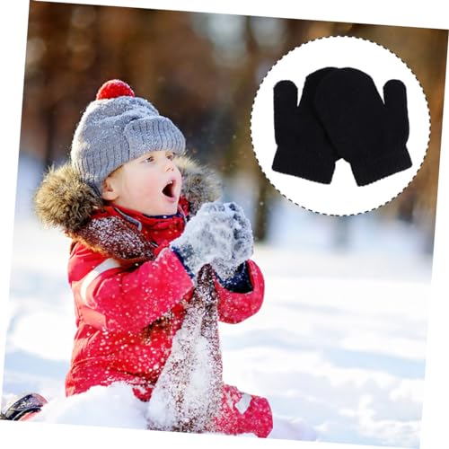 LIFKOME 3sets Boys Girls Winter Gloves Full Finger Kid Mittens Fleece Lined Warm Knitted Gloves Skin-friendly for Children 5pairs*33