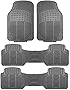Automotive Floor Mats Gray ClimaProof for all weather protection Universal Fit for most Cars, SUVs, and Trucks (Trimmable Heavy Duty 3 Row 4pc Full Set) FH Group F11306GRAY-3ROW