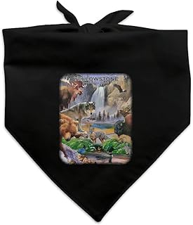 Yellowstone National Park Wyoming Montana Idaho Animals Wolf Bear Fox Bison Dog Pet Bandana