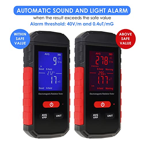 Detector EMF Electromagnético con alarma sonora y luz miniatura 7