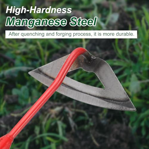 HARFINGTON 2pcs Azada de Jardín 16.14" x 6.5" Acero miniatura 4