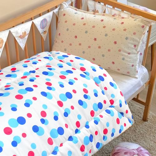 Image of VParents Cotton Crib Sheet for New Born Baby, Soft Cotton Godadi Set for Baby, Godari Bedding Sheet, Blue, Preemiee