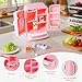 Dollhouse Mini Refrigerator Furniture, Essential Kitchen Accessory for Dollhouse, Compatible with Mini Foods, Kids' Playhouse Decor
